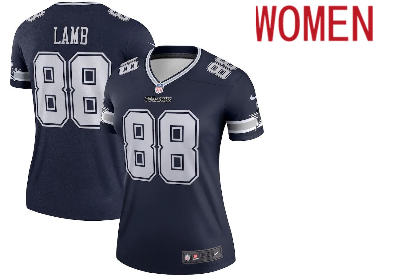 Women Dallas Cowboys #88 CeeDee Lamb Nike Navy Legend NFL Jersey->customized nfl jersey->Custom Jersey